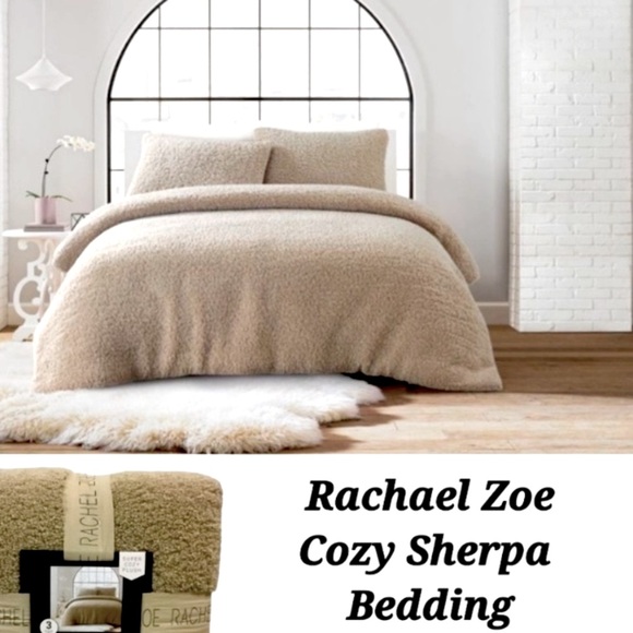 🌺NEW‼️RACHEL ZOE QUEEN SIZE 3 PIECE COMFORTER DUVET COVER SET   NWT - Picture 2 of 11
